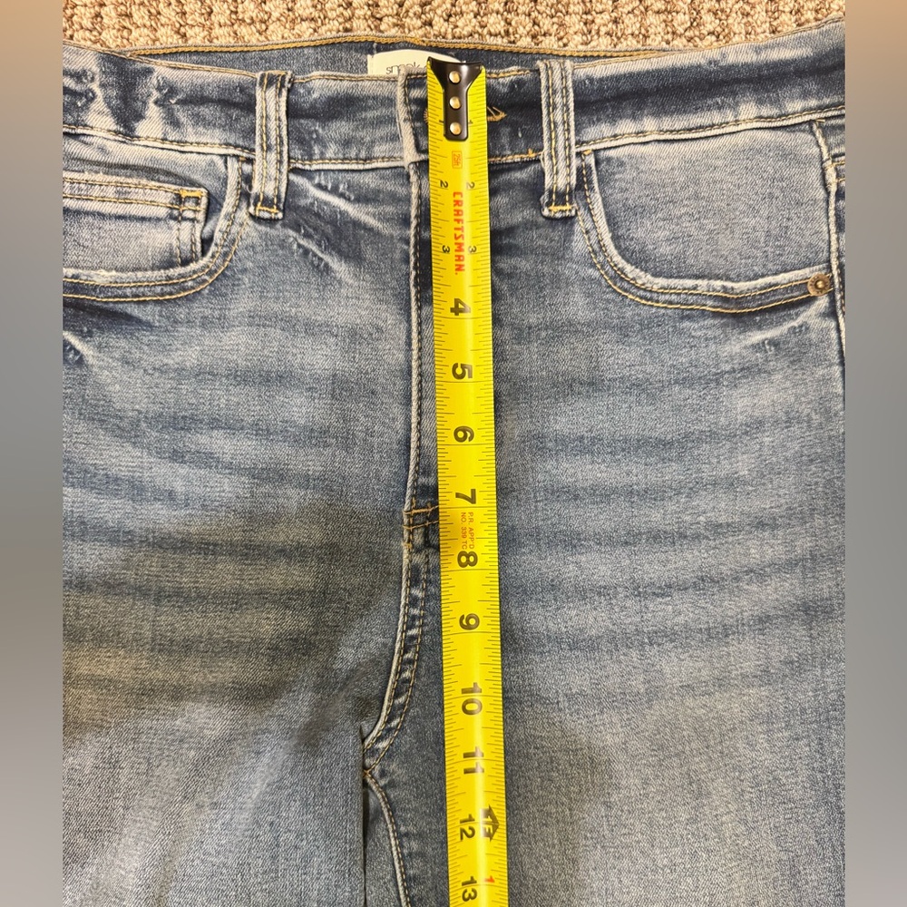 Sneak Peek Light Blue Cropped Flare Jeans - Picture 7 of 8